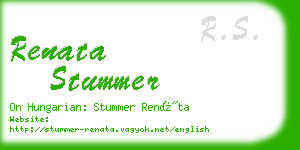 renata stummer business card